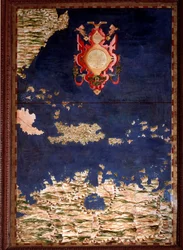 Santo Domingo oder Hispaniola. Karte von Egnazio Danti (1536-1586), italienischer Mathematiker, Kosmograf und Architekt. Um 1567. Florenz, Palazzo Vecchio, Sala del Mappamondo