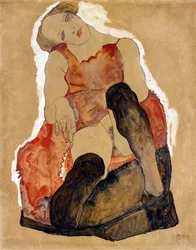 Mädchen mit schwarzen Strümpfen (1890-1918)