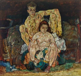 Kauerndes Menschenpaar (Die Familie)