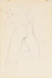 Kniende weibliche Akt, 1912