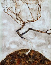 Kleiner Baum im Spätherbst