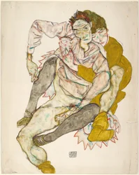 Sitzendes Paar, 1915