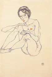 Sitzender weiblicher Akt, 1914