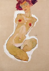 Hockende weibliche Akt, 1910