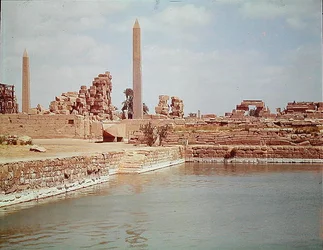 Blick auf den Heiligen See, Tempel des Amun