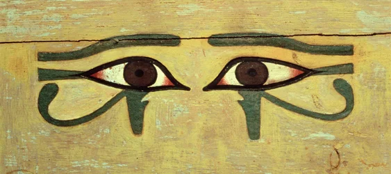Udjat-Augen auf einem Sarg, Mittleres Reich