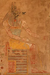 Anubis, der Gott des Todes aus dem Totentempel der Königin Hatschepsut (ca. 1503-1482 v. Chr.)