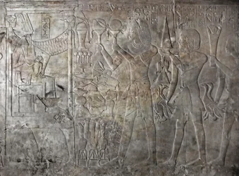 Ägyptische Antiquität: Relief aus dem Grab von Kha em Het