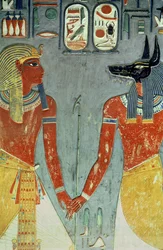 Haremhab und Anubis, aus dem Grab des Haremhab (um 1323-1295 v. Chr.), Neues Reich