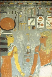 Haremhab und Hathor, aus dem Grab des Haremhab (ca. 1323-1295 v. Chr.), Neues Reich