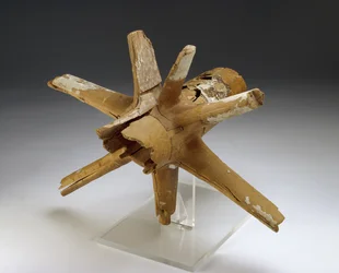 Nabe und Speichen eines Streitwagenrads