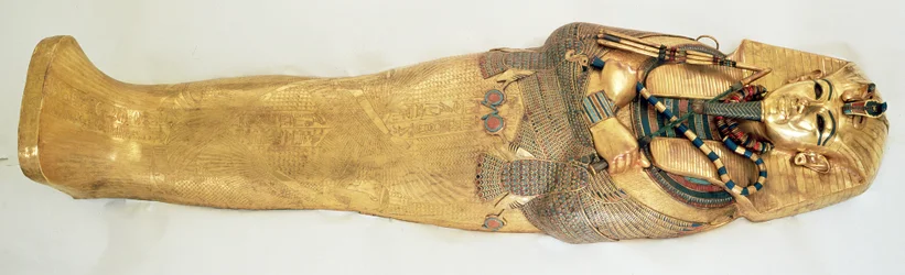 Der innerste Sarg des Königs, aus dem Grab von Tutanchamun (ca. 1370-1352 v. Chr.) Neues Reich