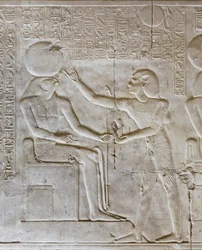 Basrelief, Tempel von Seti I, Abydos, Ägypten