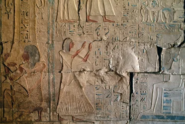 Relief aus dem Grab von Netcherouymes, hoher Beamter von Ramses II, Saqqara, ägyptische Zivilisation, Neues Reich, Dynastie XIX