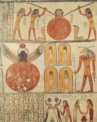 Detail aus dem Buch der Erde, aus der Grabkammer des Grabes von Ramses VI. (r.1143-1136 v. Chr.) Neues Reich