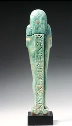 Rückansicht einer Ushabti-Figur für Nakht-Hor-em-heb-mes-em-khereden, Spätzeit, ca. 600 v. Chr.