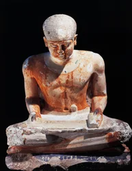 Sitzender Schreiber, aus Gizeh, Ägypten, 2575 v. Chr., Dynastie IV