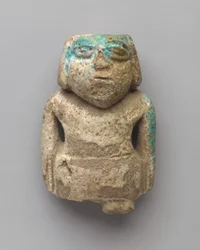 Statuette eines stehenden Mannes, Frühdynastische Periode, ca. 3000-2675 v. Chr. (Faience)