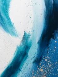 Aqua Gold Abstrakt