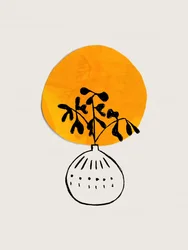 Sonnige botanische Vase