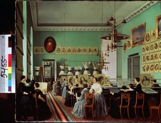 Ansicht des Frauenbereichs der Zeichenschule von Sankt Petersburg
