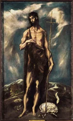 Der heilige Johannes der Täufer, ca. 1600-05 (Öl auf Leinwand)