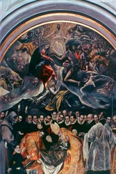 Das Begräbnis des Grafen Orgaz (Detail), 1586-1588