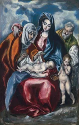 Die Heilige Familie mit der heiligen Anna und dem kleinen Johannes dem Täufer