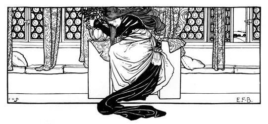 Eine Frau schläft in einem Stuhl, 1898