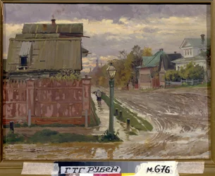 Eine Straße in Moskau
