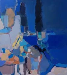 Ruhige Blaue Abstraktion