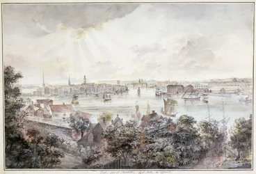 Ein Blick auf Stockholm von Söder mit dem Königspalast, Storkyrkan, Riddarholmskyrkan und Tyska kyrkan