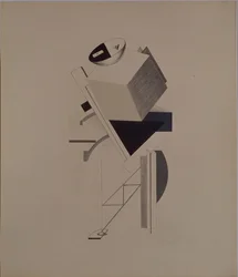 Starker Kerl. Figur für die Oper Sieg über die Sonne von A. Kruchenykh, 1920-1921