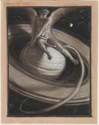 (Illustration für Rubáiyát von Omar Khayyám) Der Thron des Saturn
