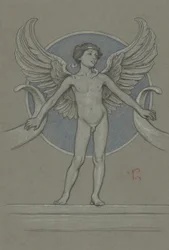 Junge mit Flügeln und Füllhorn