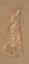 Stehende drapierte weibliche Figur, ca. 1872-77