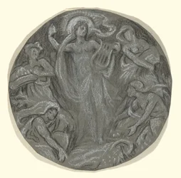 Studie für den Mittelkreis der Huntington-Decke: Apollo und Begleiter