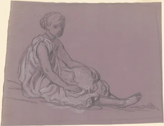 Studie für "Griechische Mädchen beim Baden"