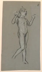 Figurenstudie für einen Brunnenentwurf