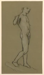 Figurenstudie für einen Brunnenentwurf