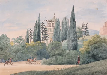 Reiter in einer italienischen Landschaft