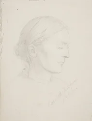 Ältere Frau im Profil