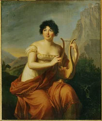 Porträt von Germaine Necker, Mme. de Stael