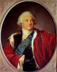 Porträt von Stanislaus August Poniatowski (1732-1798), König von Polen. Gemälde von Marie Elisabeth Louise Vigée Le Brun (1755-1842), 1797. Schlossmuseum Versailles