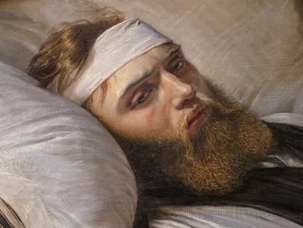 Ein verwundeter dänischer Soldat (Detail)