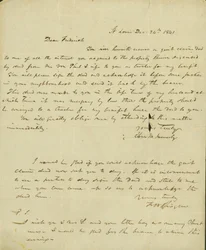 Brief an Frederick Saugrain von Eliza Kennerly, 24. Dezember 1841