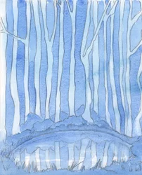 Ein tiefer Teich in einer Waldlichtung ist wie das Geheimnis der Gottheit. Es ist unergründlich, aber wir können trotzdem 