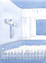 Als nicht-katholisches Kind in einer katholischen Schule schaute ich oft auf die Figur am Kreuz und fragte mich, wer er war und warum er dort war, 2000