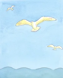 Wie eine Möwe mühelos hoch oben schwebt, sich auf den Winden ausruht und umherblickt, so kann die Seele mühelos im Gebet schweben
