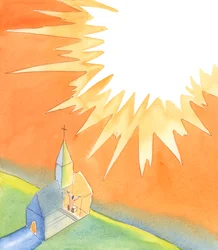 Wenn wir uns in der Kirche zur Messe versammeln, können wir sicher sein, dass Christus selbst bei uns sein wird, dem Vater würdigen Lobpreis aus unserem Heiligtum darbringend, in Gegenwart aller Heiligen und Engel